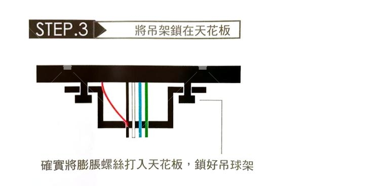 安裝吊扇步驟3