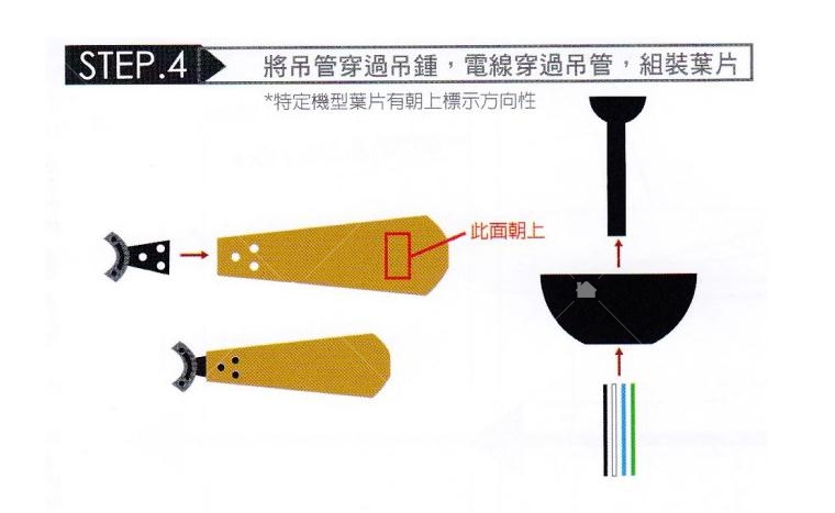 安裝吊扇步驟4